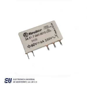 MINI RELEVADOR ELECTROMECANICO PARA CI 60VDC 6A 5 PIN - 34.51.7.060.0010