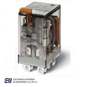 RELEVADOR DE POTENCIA FINDER 12A 220VCA 8 PINS FASTON + LED - 56.32.8.230.0054