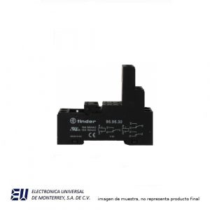 BASE P/RELEVADOR 5 PIN FINDER SERIE 40.31 COLOR NEGRO - 95.83.30SPA