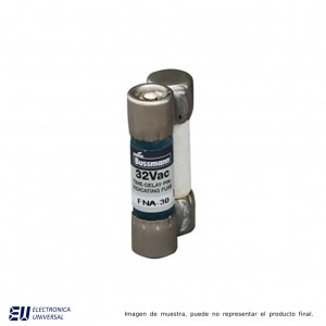 FUSIBLE SUPLEMENTARIO 13/32" x 1-1/2"(10x38MM), ACCIÓN RETARDADA, 32VCA, 30 AMPS, CON INDICADOR, DOBLE TUBO - FNA-30