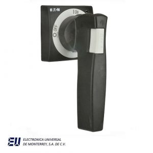 Manija de rotación a la izquierda, larga, negro con gris, para Protector Compacto de Circuito - CCP2-H4X-B4L