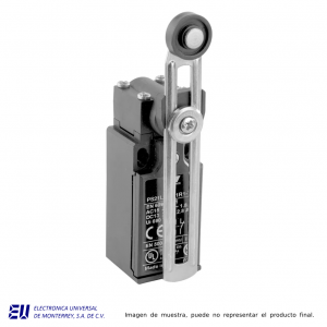 LIMIT SWITCH PLÁSTICO PALANCA AJUSTABLE C/ROLDANA NYLON 1NA+1NC 30MM - PS21L-NS11R1-T00