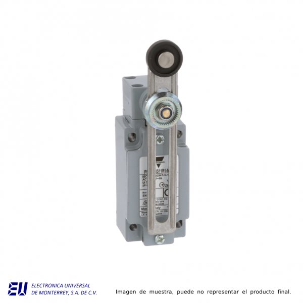 LIMIT SWITCH METALICO C/ROLDANA AJUSTABLE  DE NYLON 1NA+1NC 40MM - PS31L-NS11R1-M00