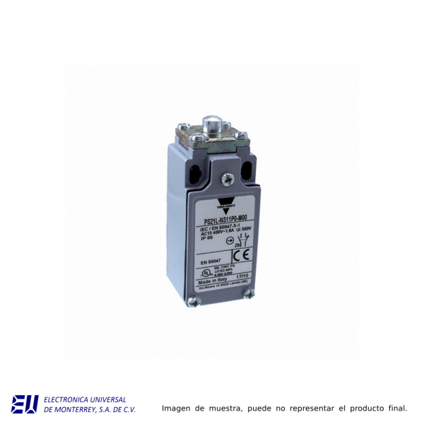 LIMIT SWITCH METÁLICO DE BOTON 1NA+1NC - PS21L-NS11P0-M00