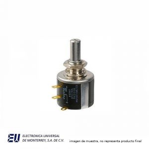 POTENCIOMETRO 7/8 , 10 VUELTAS, 1K OHMS,  2WATT, 5% LINEAR, 534-11102, NTE MOD. 502-0103 - P534-1K