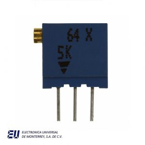 POT.0.5W 25 VUELTAS 3/8 AJ.LATERAL 5K - P64X-5K