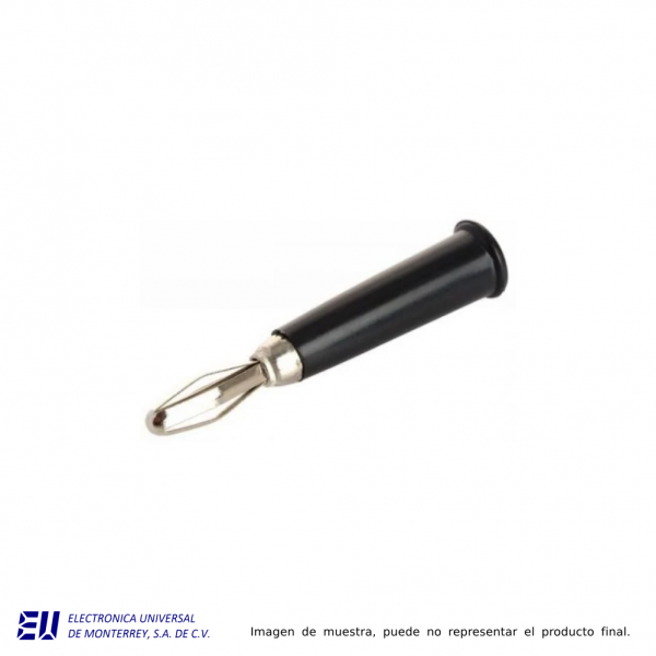 CONECTOR BANANA NEGRO MACHO - HCJN