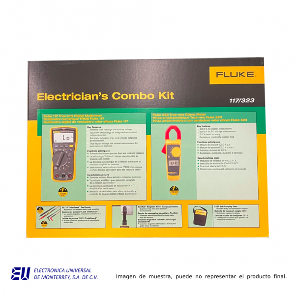 KIT COMBINADO FLUKE 117/323 PARA ELECTRICISTAS - FLUKE-117/323 KIT - Image 3