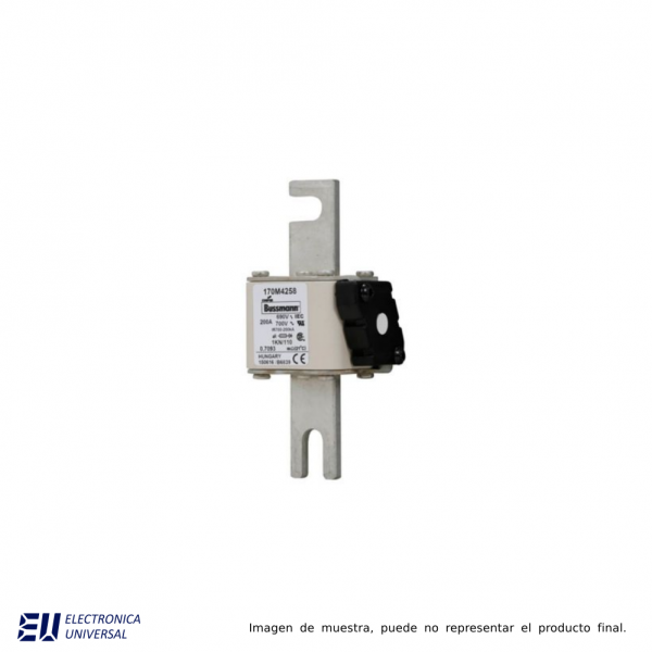 FUSIBLE SEMICONDUCTOR 200A 690V, DIN 43653, INDICADOR KN/110 TIPO K, TAMAÑO 1 - 170M4258