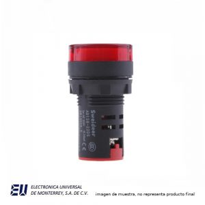 FOCO PILOTO ROJO 24V 22MM - AD16B-22DS-RED-24