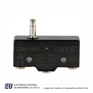 INTERRUPTOR DE LIMITE 1NA 1NC ACTUADOR DE BOTON DELGADO - CM-1305
