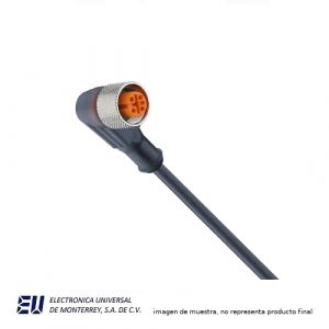 CON M12 4W ANG 5M PVC - CONB14NF-A5
