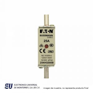 FUSIBLE NH 25A 500V GL/GG TIPO 000 - 25NHG000B