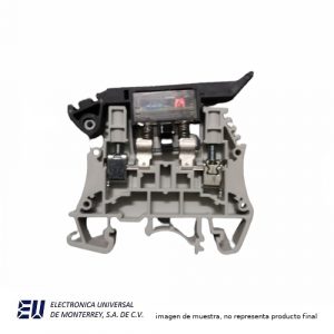 Bloque Terminal Portafusible CON LED 220V 5X20MM (EUROPEO)  - F520STLED220-GY