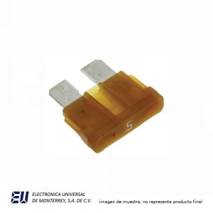 FUSIBLE 5A   32V AUTOMOTRIZ TIPO NAVAJA CANELA C/"CHICHON" - ATC5