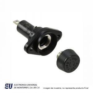 PORTAFUSIBLES EN LINEA 15A, 600V PARA FUSIBLES 10X38MM: KTK, FNQ, LP-CC - BK-HPF-EE