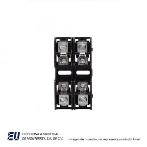 BASE PORTAFUSIBLE MODULAR 2 POLOS CLASE M 600VCA TERMINAL DE CAJA - BMM603-2C