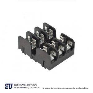 BASE PORTAFUSIBLE MODULAR 3 POLOS CLASE M 600VCA TORNILLO C/CONEXIÓN RÁPIDA- BMM603-3SQ