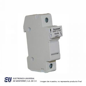PORTAFUSIBLE 1 POLO 10X38MM - CHM1D