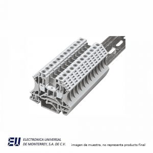 CLEMAS DE ALIMENTACION DIRECTA 600V 45 AMPER COLOR GRIS  PARA CAL 20-8 TIPO P  6mm2 - DP45-GY