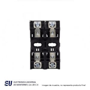 PORTAFUSIBLE MODULAR PARA FUSIBLES CLASE R, 30A 250V, 2 POLOS, TERMINAL DE TORNILLO - RM25030-2SR