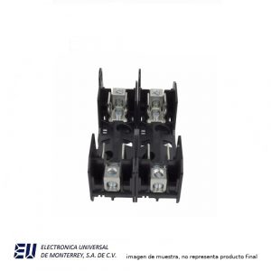 PORTAFUSIBLE PARA FUSIBLES CLASE R, 60A 250V, 2 POLOS, TERMINAL DE CAJA - R25060-2CR
