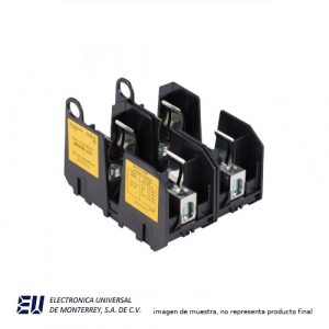 BASE PORTAFUSIBLE CLASE J 60A 600V  2 POLOS - JM60060-2CR