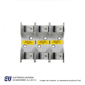 PORTAFUSIBLE CLASE J 3 POLOS 600V - JM60100-3CR