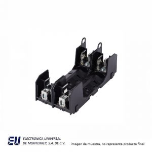 PORTAFUSIBLE TERMINACIÓN DE CAJA 60A 600V 2 POLOS PARA FUSIBLES CLASE J: LPJ,JKS - J60060-2CR