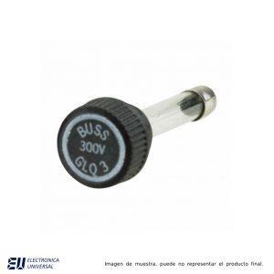 FUSIBLE 3A 300V CON TAPA P/PORTAFUSIBLE HLQ A FUSIBLE HLR - GLQ-3