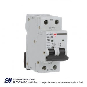 INTERRUPTPOR TERMICO 2 POLOS 20 AMPER UL 1077  5 KA   - GSB632PC20