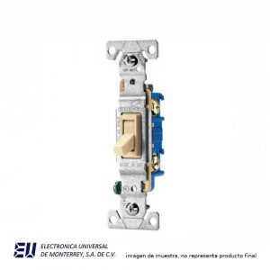 APAGADOR SENCILLO EATON COLOR MARFIL 15A 120V - 1301-7V