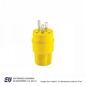 CLAVIJA ENTRADA RECTA 15A 125V 2 POLOS - 14W47