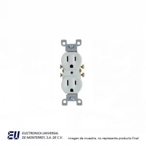 RECEPTACULO DUPLEX BLANCO 15 A 125V 2P 3H - 270W