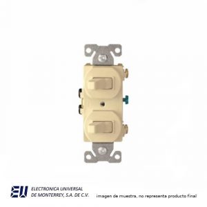 APAGADOR DOBLE 15A 115/220V MARFIL - 271V-BOX