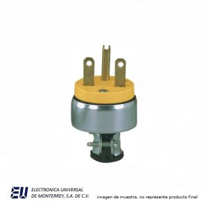 CLAVIJA VINIL BLINDADA 15A 250V 10-14 AWG 2P-3H NEMA 6-15 - 2866-BOX