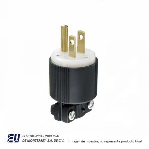 CLAVIJA 15A 125V 3  HILOS ENTRADA RECTA C/TIERRA - 6266