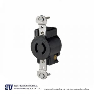 RECEPTACULO SENCILLO 1/2 VUELTA 2 POLOS P/7102 20A 250V - 7210B