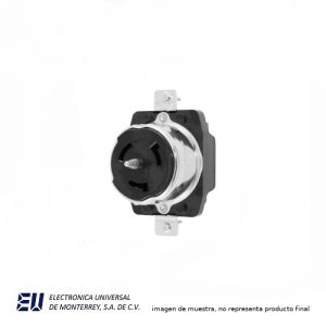 RECEPTACULO DE MEDIA VUELTA, 3POLOS, 4HILOS, 50A 125/250V/AC - CS6369