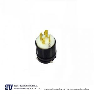 CLAVIJA ULTRAGRIP DIAMETRO DE CABLE 15.9-29.4MM 3 POLOS 4H 30A 480VCA, NEMA L16-30 GRADO INDUSTRIAL COLOR CODE - AHCL1630P