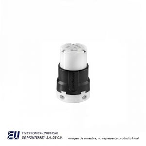 CONECTOR 2 POLOS, 3 HILOS, L5-20, 20A 125V NEGRO - CWL520C