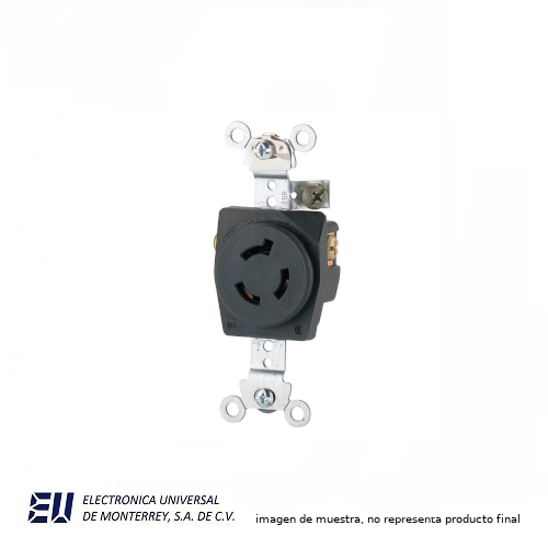 RECEPTÁCULO SENCILLO MEDIA VUELTA, NEMA L6-15, 15A, 250VAC, 2P-3H - CWL615R