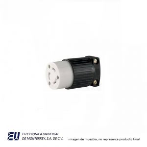CONECTOR 2P 3H 15A 277V NEGRO - CWL715C