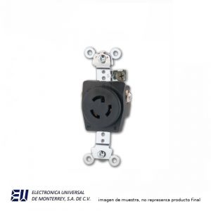 RECEPTACULO HART LOCK, MEDIA VUELTA, 2P 3H, 15A 277V - CWL715R