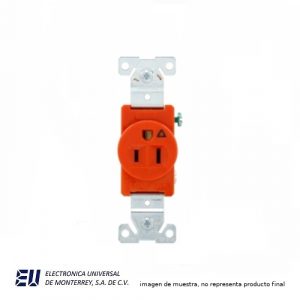 RECEPTACULO TIERRA AISLADA COLOR NARANJA - IG5261RN