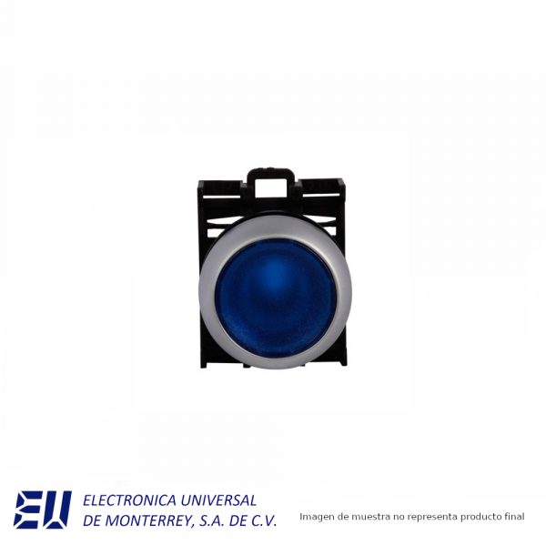 PULSADOR ILUMINADO AZUL - M22-DL-B