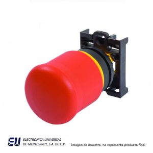 PULSADOR HONGO ROJO PUSH/PULL - M22-PVT