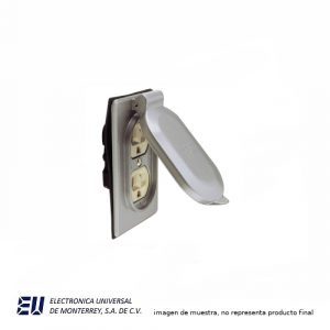 RECEPTACULO DOBLE C/TAPA P/INTEMPERIE 15A 125V - M5250WP