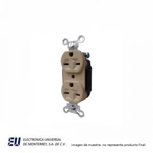 RECEP. DOBLE CON TAPA DE RESORTE M5650WP - M5650M