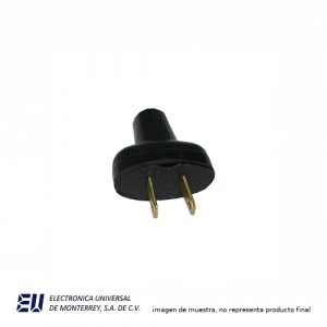 CLAVIJA SENCILLA 15A 12V NEGRO - WD0500